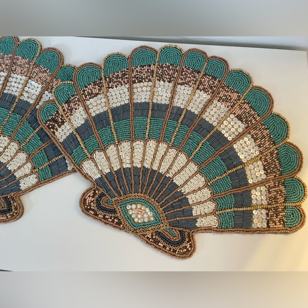 Scallop Shell Beaded Placemats